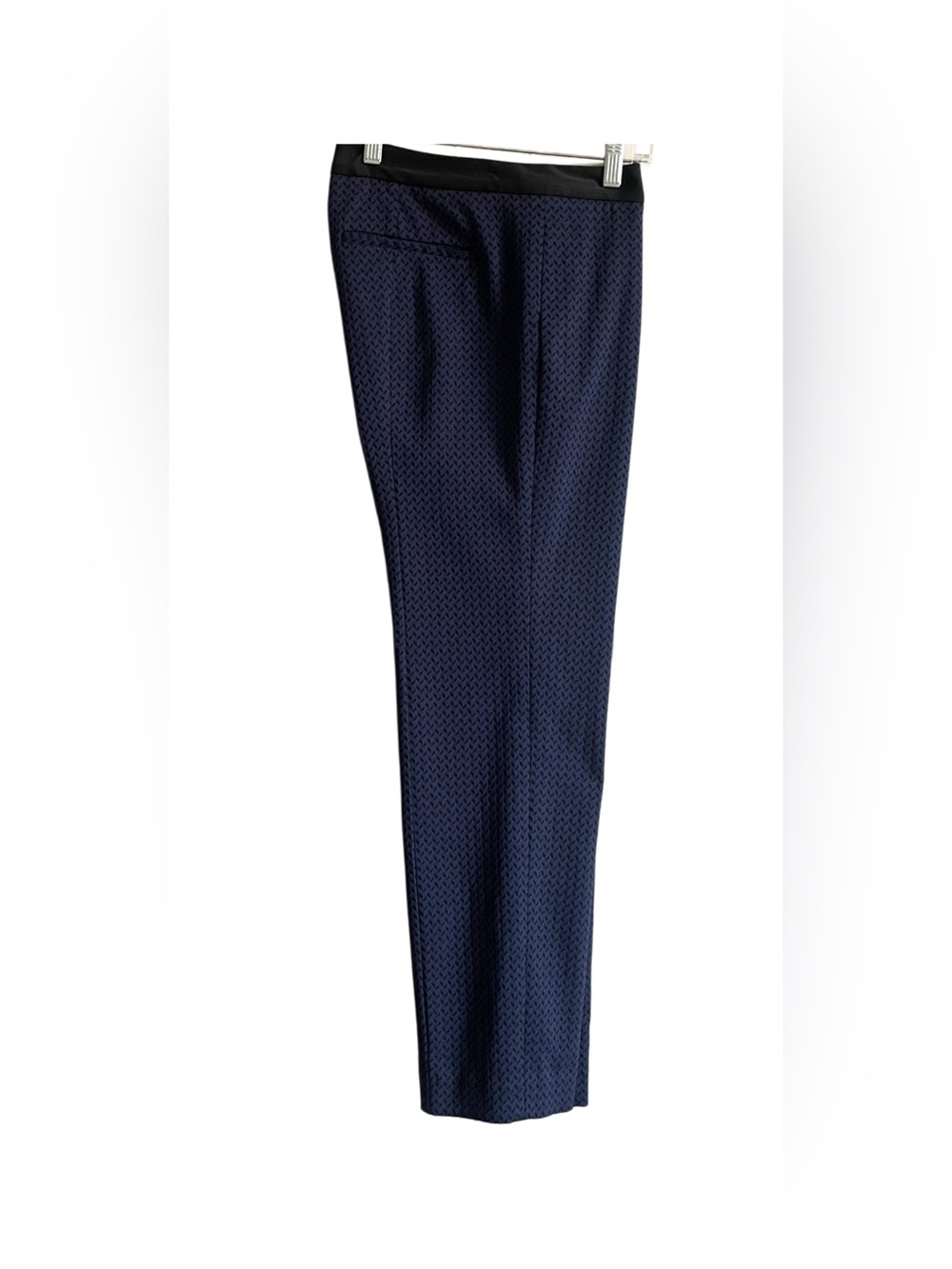 DKNY Navy Patterned Cropped Ankle Pants